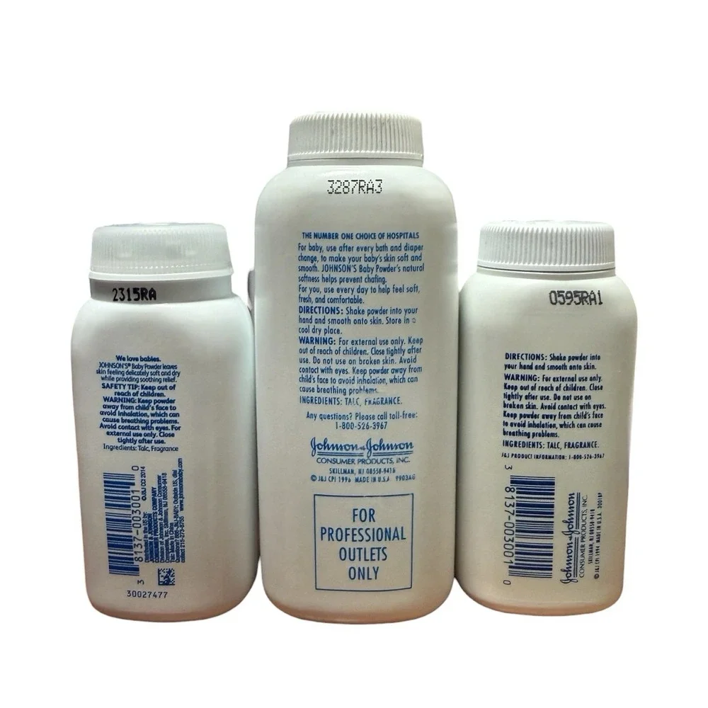 Vintage Johnson's Baby Powder Original W/ Talc Formula Collectible Lot